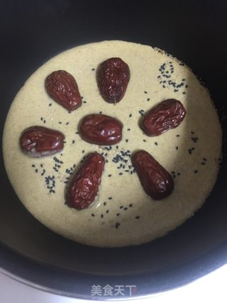 红枣玉米面发糕的做法步骤：7