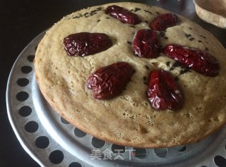 红枣玉米面发糕的做法步骤：9