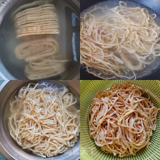 香菜拌云丝的做法步骤：1