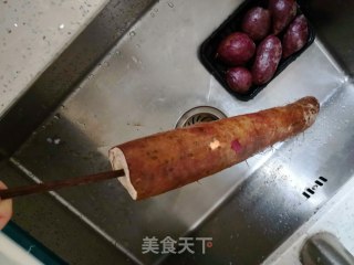 山药爱紫薯的做法步骤：1