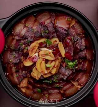 腊味合蒸焖豆腐的做法步骤：4