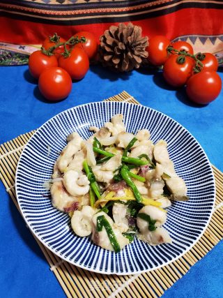 葱姜炒脆肉皖的做法步骤：10