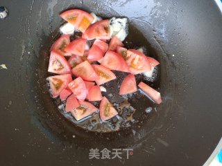 油菜西红柿炒鸡蛋的做法步骤：6