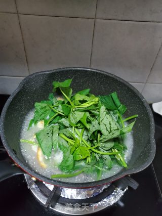 番薯叶鸡蛋汤的做法步骤：8
