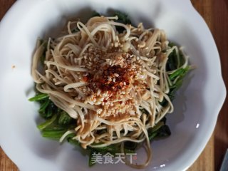 麻酱菠菜金针菇的做法步骤：6