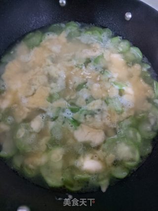 丝瓜鸡蛋疙瘩面的做法步骤：7