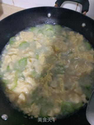 丝瓜鸡蛋疙瘩面的做法步骤：8