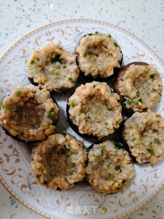 香菇虾仁酿鹌鹑蛋的做法步骤：6