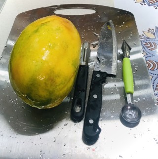 木瓜沙拉的做法步骤：2