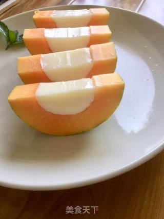 木瓜牛奶冻的做法步骤：7