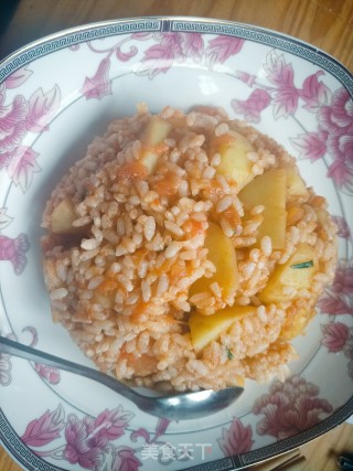 番茄土豆饭的做法步骤：7