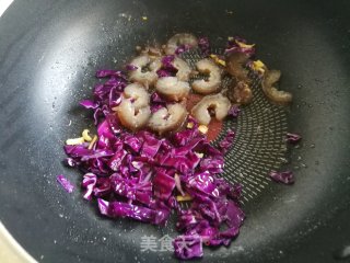 海参紫甘蓝蛋炒饭的做法步骤：6