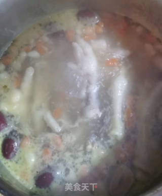 鸡脚菜干汤的做法步骤：3