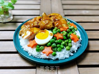 烤鸡豌豆拼饭的做法步骤：12
