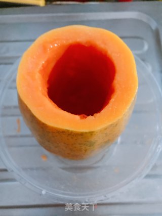 木瓜牛奶冻的做法步骤：2