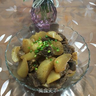 白萝卜烧牛腩的做法步骤：10