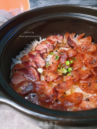 腊味煲仔饭的做法步骤：15