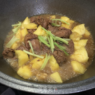鸭肉菠萝煲的做法步骤：6