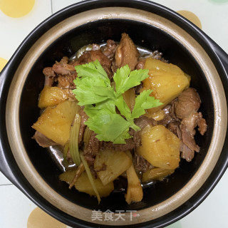 鸭肉菠萝煲的做法步骤：7