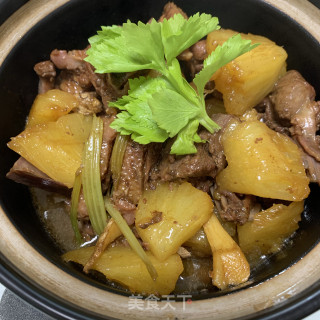 鸭肉菠萝煲的做法步骤：8