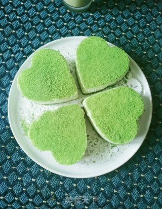 抹茶奥利奥慕斯蛋糕—幸运四叶草的做法步骤：8