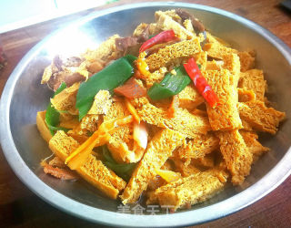 冻豆腐炒肉丝的做法步骤：6