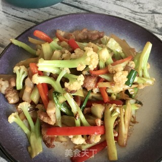 家常有机花菜的做法步骤：11