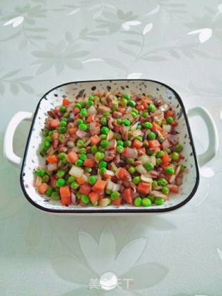 肉末胡萝卜炒豌豆的做法步骤：6