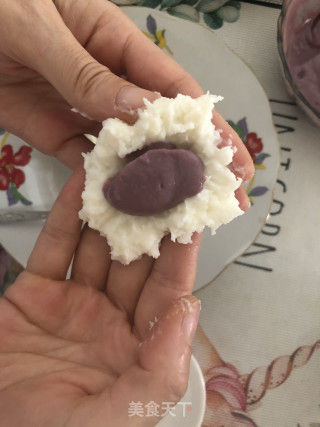 山药紫薯球的做法步骤：5
