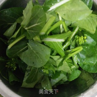 虾干炒菜心的做法步骤：3