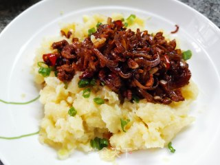 双葱肉丁土豆泥的做法步骤：8