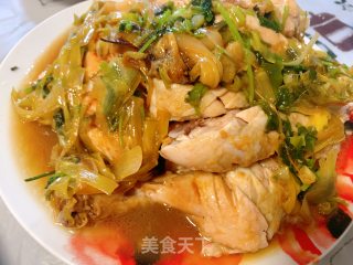 无水葱油鸡的做法步骤：5