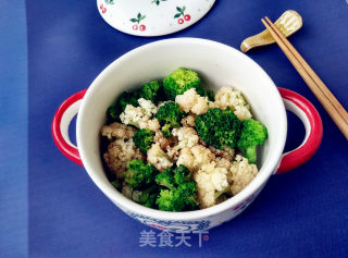 西兰花拌菜花的做法步骤：6