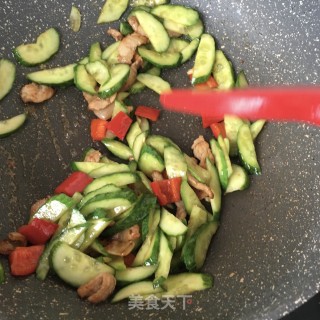 青瓜炒肉片的做法步骤：14