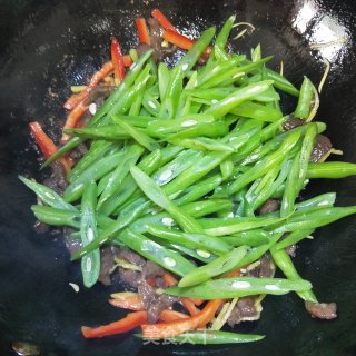 牛肉丝炒四季豆的做法步骤：11