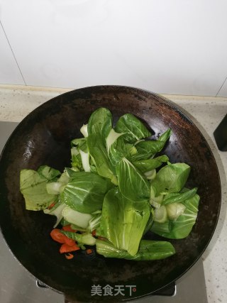 香菇烧油菜的做法步骤：4