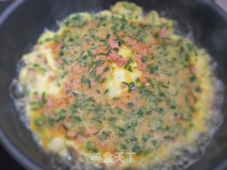 葱香火腿煎蛋的做法步骤：11