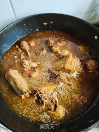 东北鸡肉炖土豆干粉条的做法步骤：7