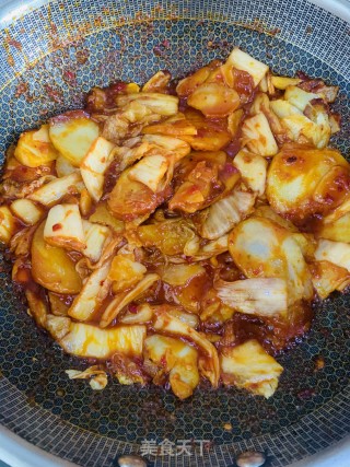 辣白菜炒土豆片的做法步骤：5