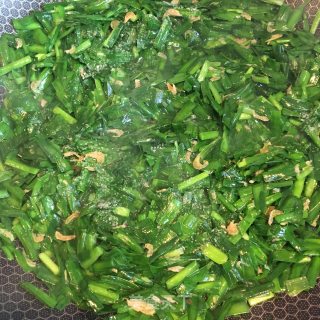 虾皮炒韭菜的做法步骤：4