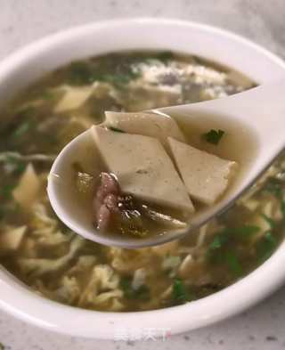 酸汤豆腐羹的做法步骤：3