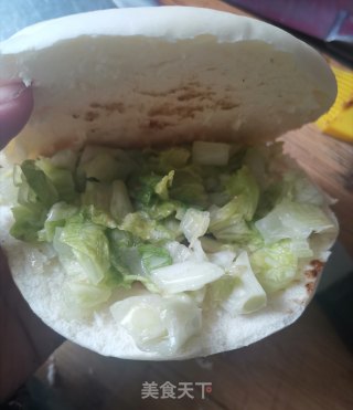 黑胡椒鸡胸肉夹馍的做法步骤：4