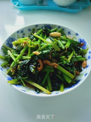 菠菜肉丝的做法步骤：8