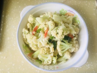 清炒菜花的做法步骤：9