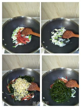 酸辣豆芽海带丝的做法步骤：5