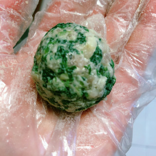 鲜笋菜肉丸????的做法步骤：4