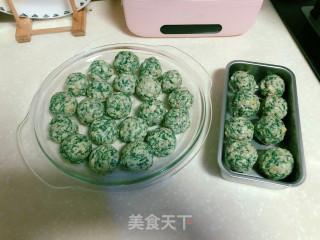 鲜笋菜肉丸????的做法步骤：5