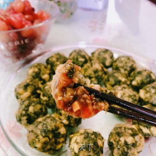 鲜笋菜肉丸????的做法步骤：9