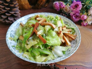 香干炒包菜的做法步骤：4