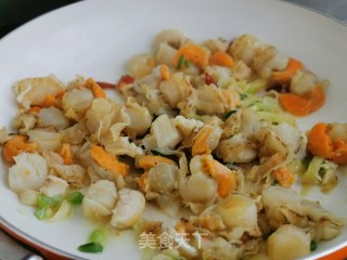 小炒扇贝肉的做法步骤：7